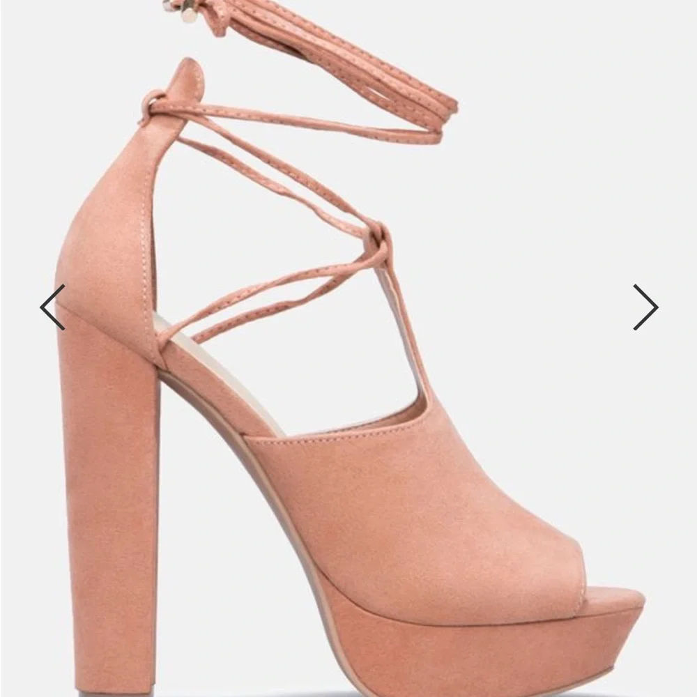 Justfab MARLENA Platform HEELED Black SANDAL Woman’s 10